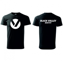 Bavlněné triko Black Volley černé