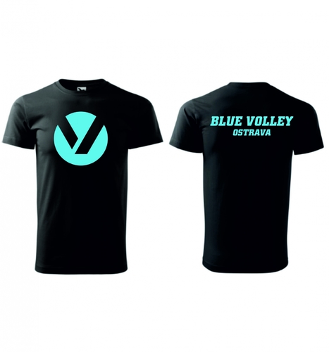 Bavlněné triko Blue Volley černé