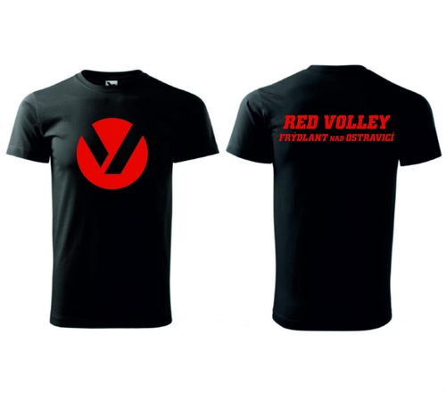 Bavlněné triko Red Volley černé